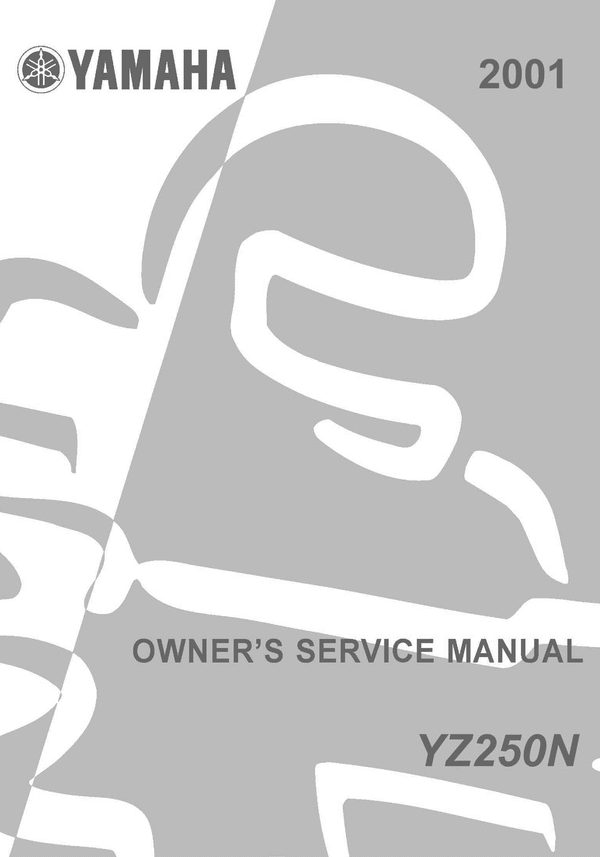 Product picture 2001 Yamaha YZ250N Owners repair manual